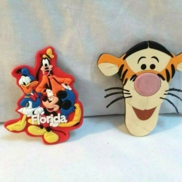 Disney Refrigerator MAGNETS Mickey Goofy Tigger Florida Lot Souvenir Bundle 3-D - Picture 9 of 12